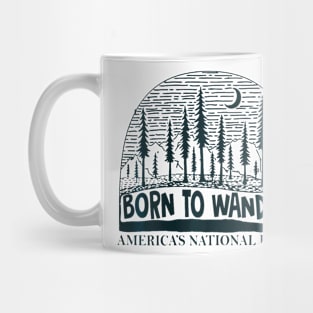 Born To Wander Americas National Parks Nature Mug